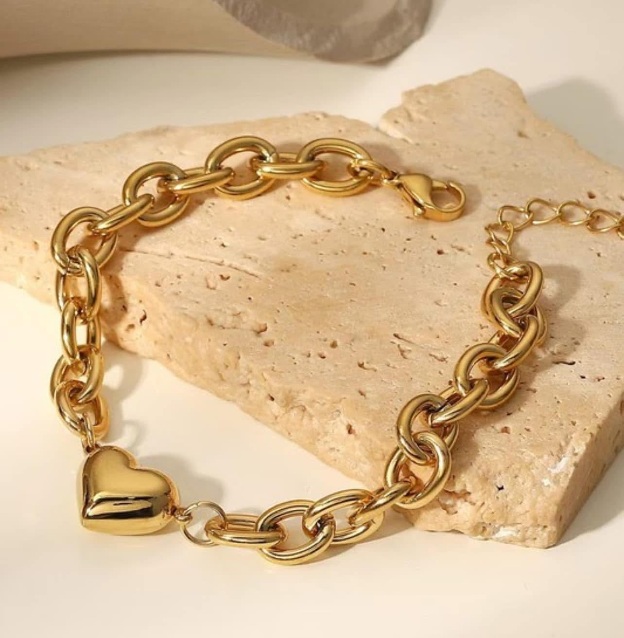 Gold Heart Bracelet