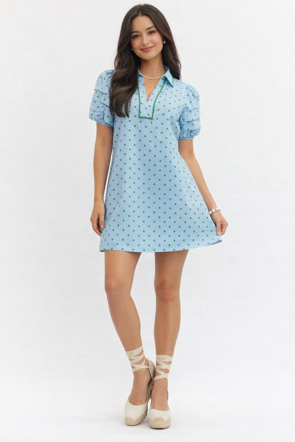 Blue/Green Polka Dot
