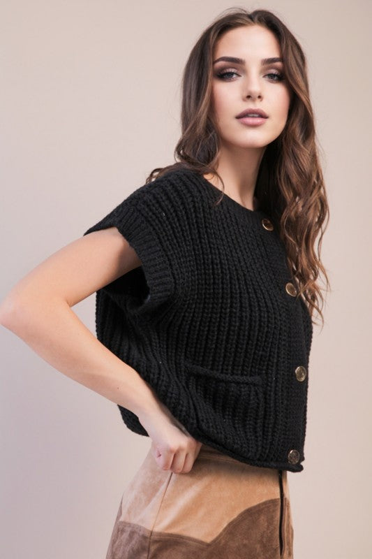 Oversized Black Knit Sweater