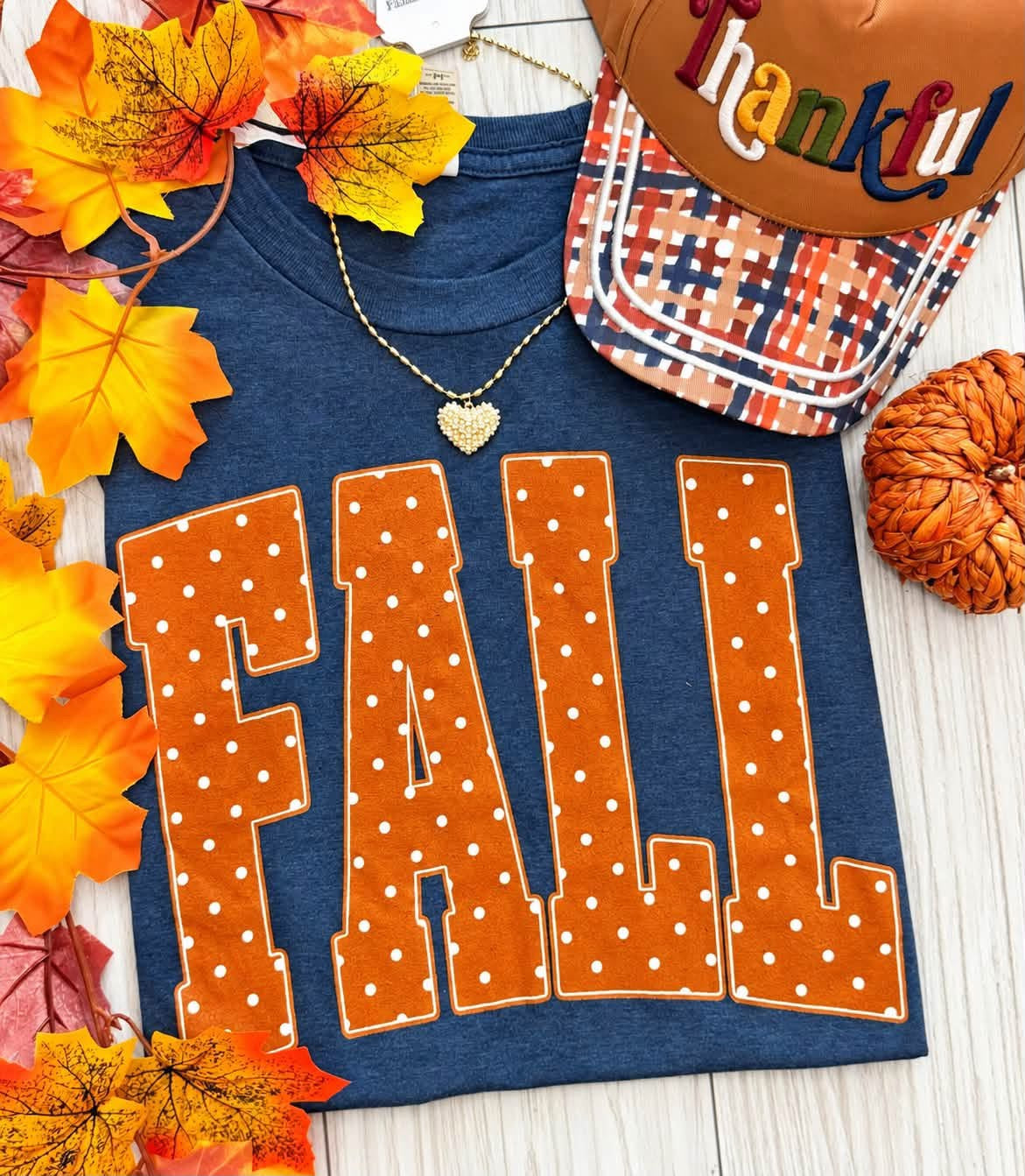 Fall Rust and Navy Top