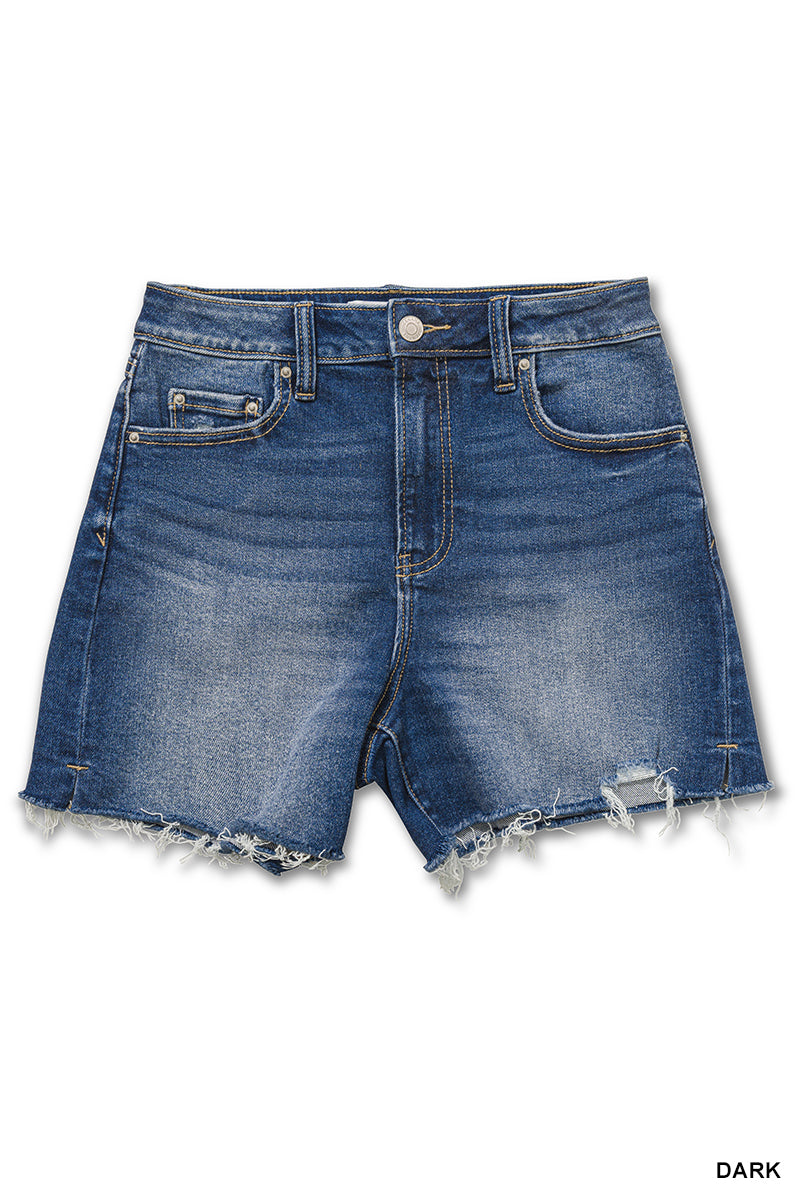 Zenana Dark Wash Denim Shorts