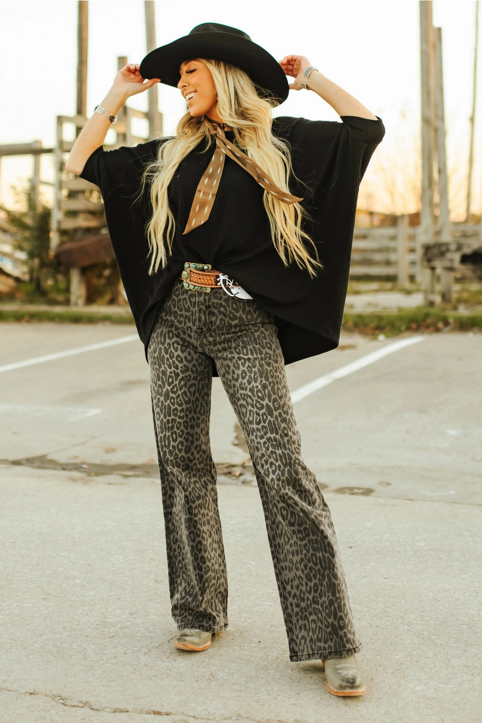 Oversized Relaxed Fit Top Black