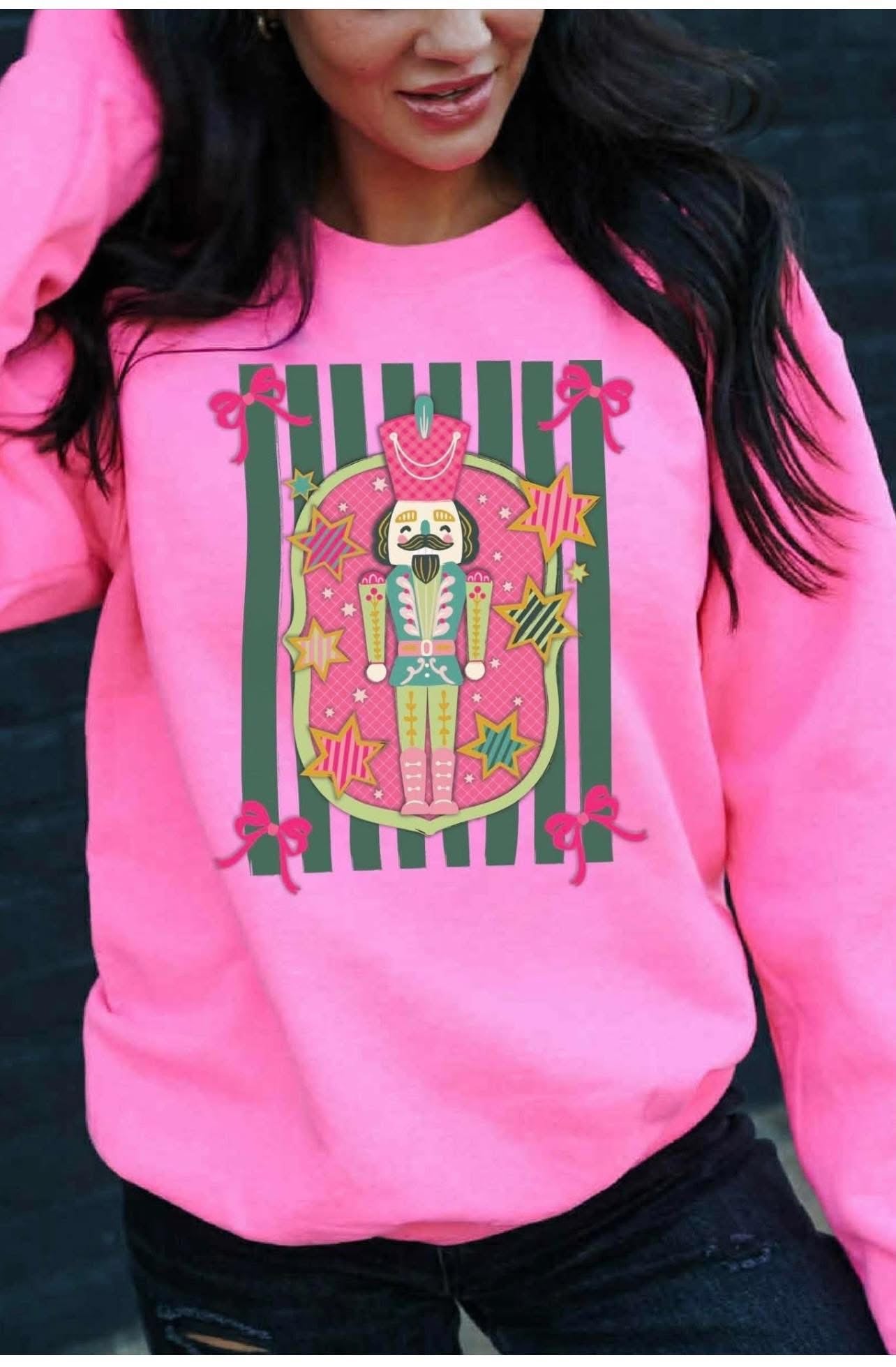 Neon Pink Nutcracker Sweatshirt
