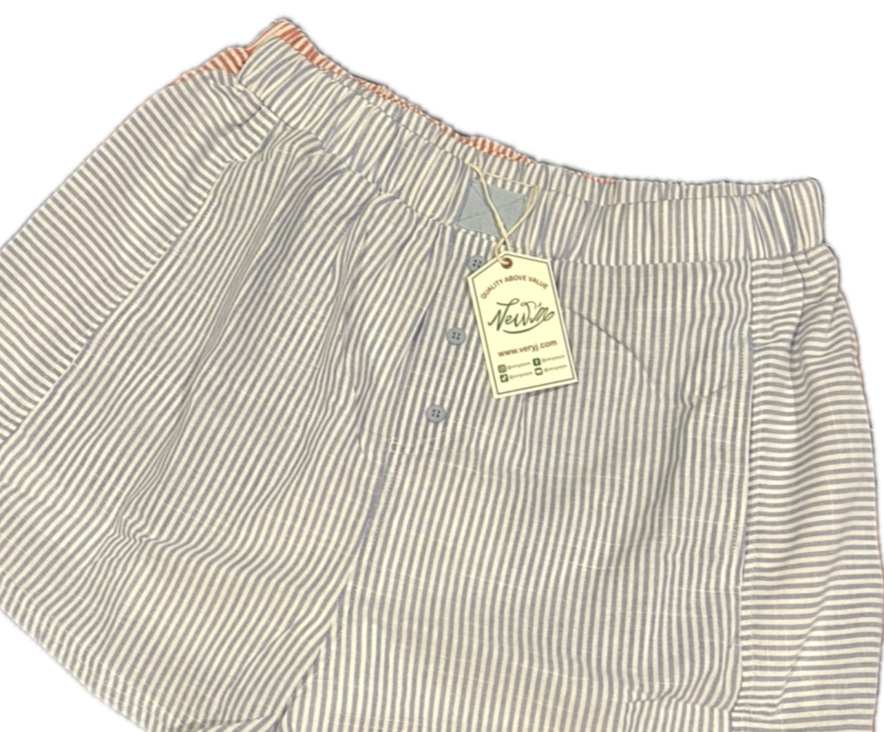 Baby Blue Striped Boxer Shorts