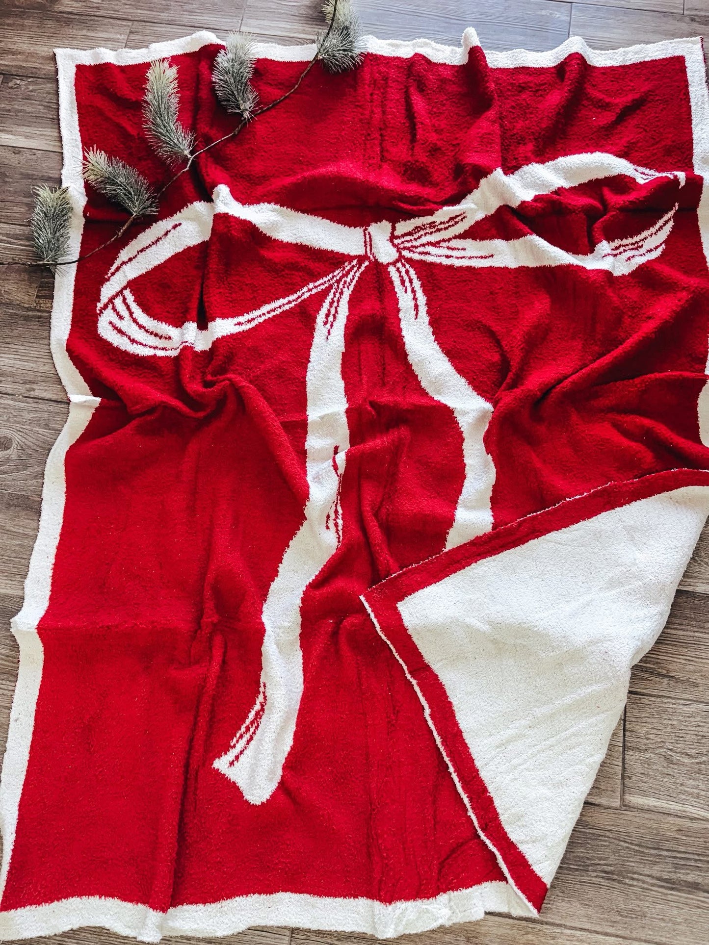 Red Bow Blanket 50”x60”