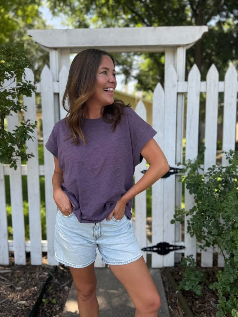Boxy Tee Plum