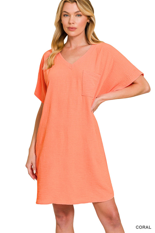 Coral Airflow Dress