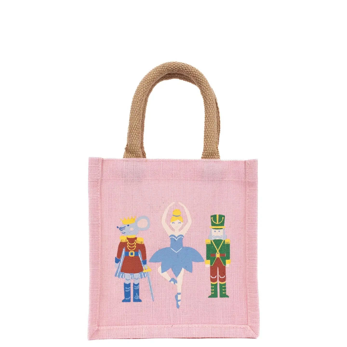 Nutcracker Waltz Juco Petite Gift Tote Light Pink/Multi 7x7x5
