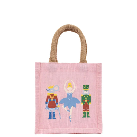 Nutcracker Waltz Juco Petite Gift Tote Light Pink/Multi 7x7x5
