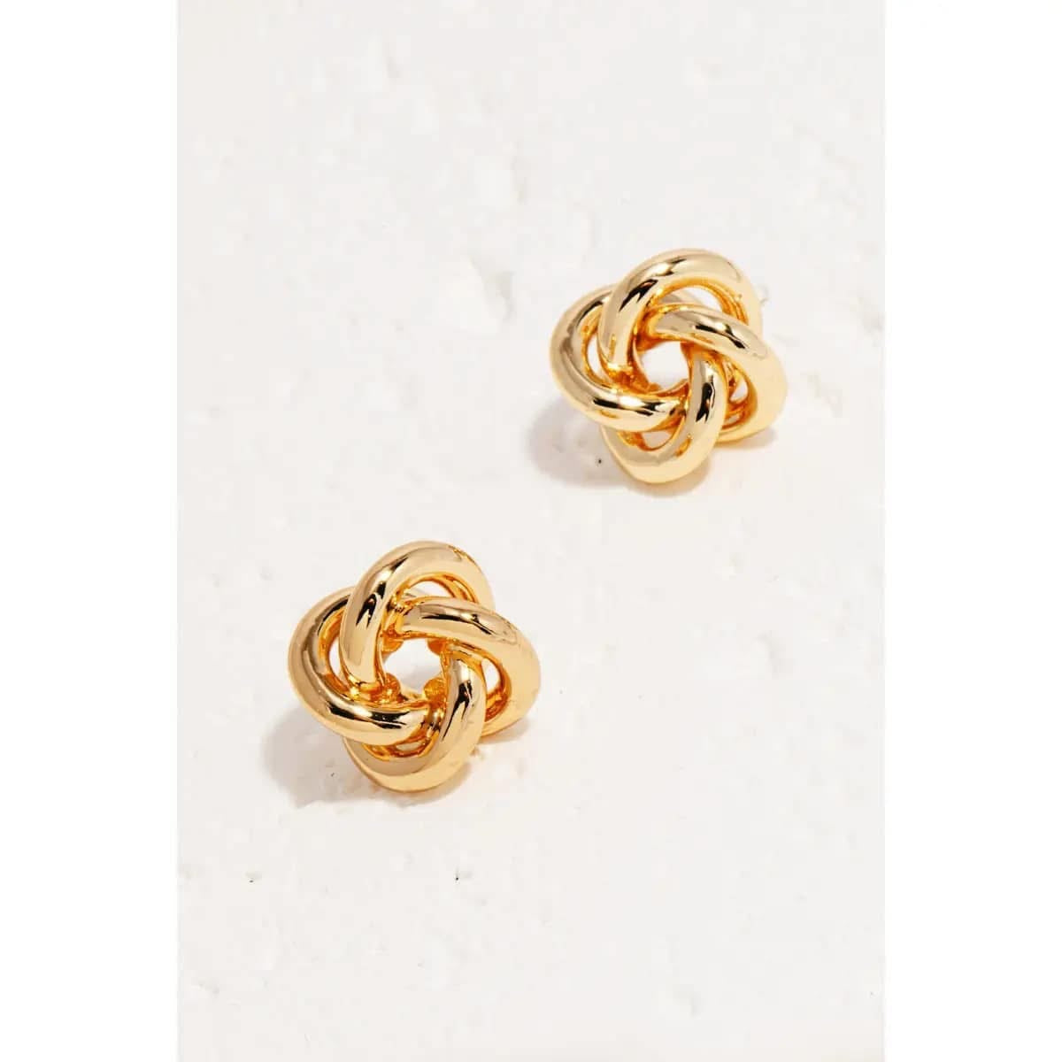 Large Knotted Hoops-Gold