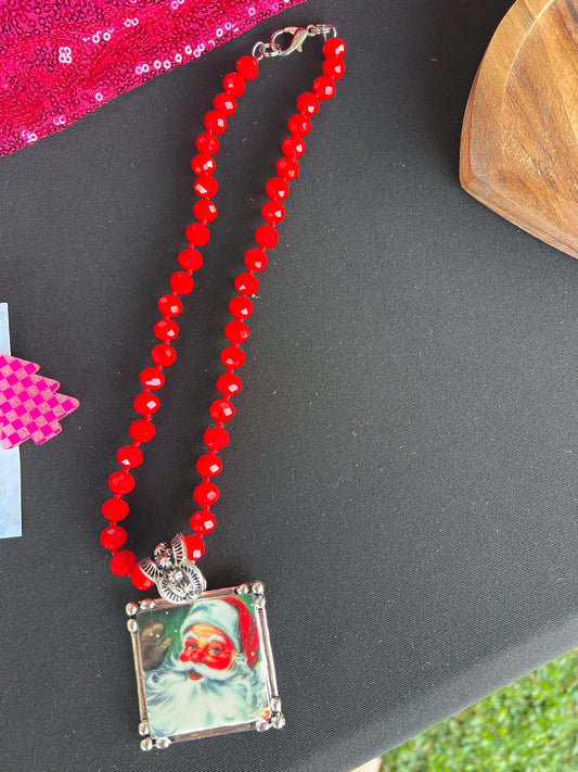 Red Santa Necklace