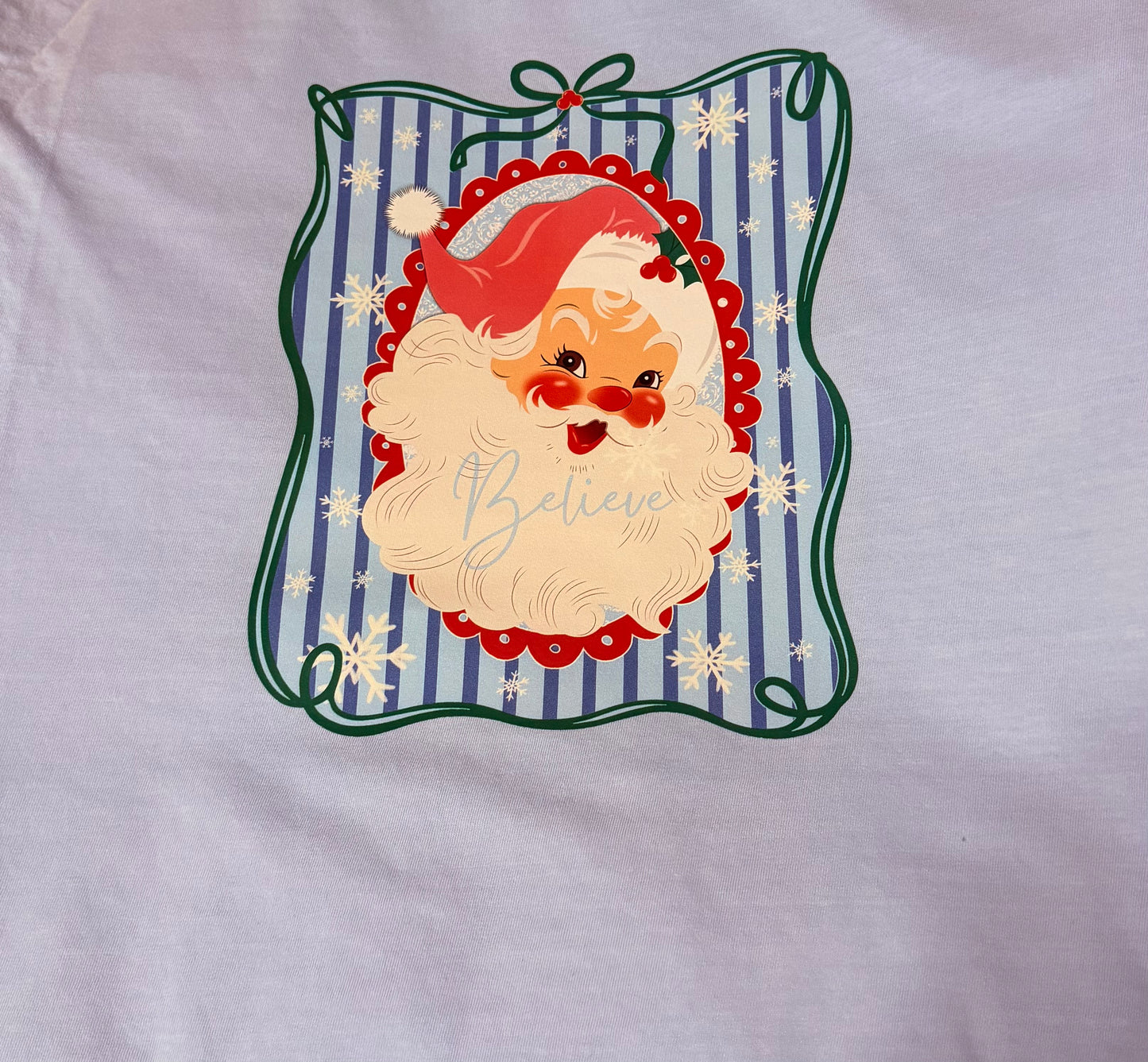 Striped Santa Long Sleeve Comfort Colors