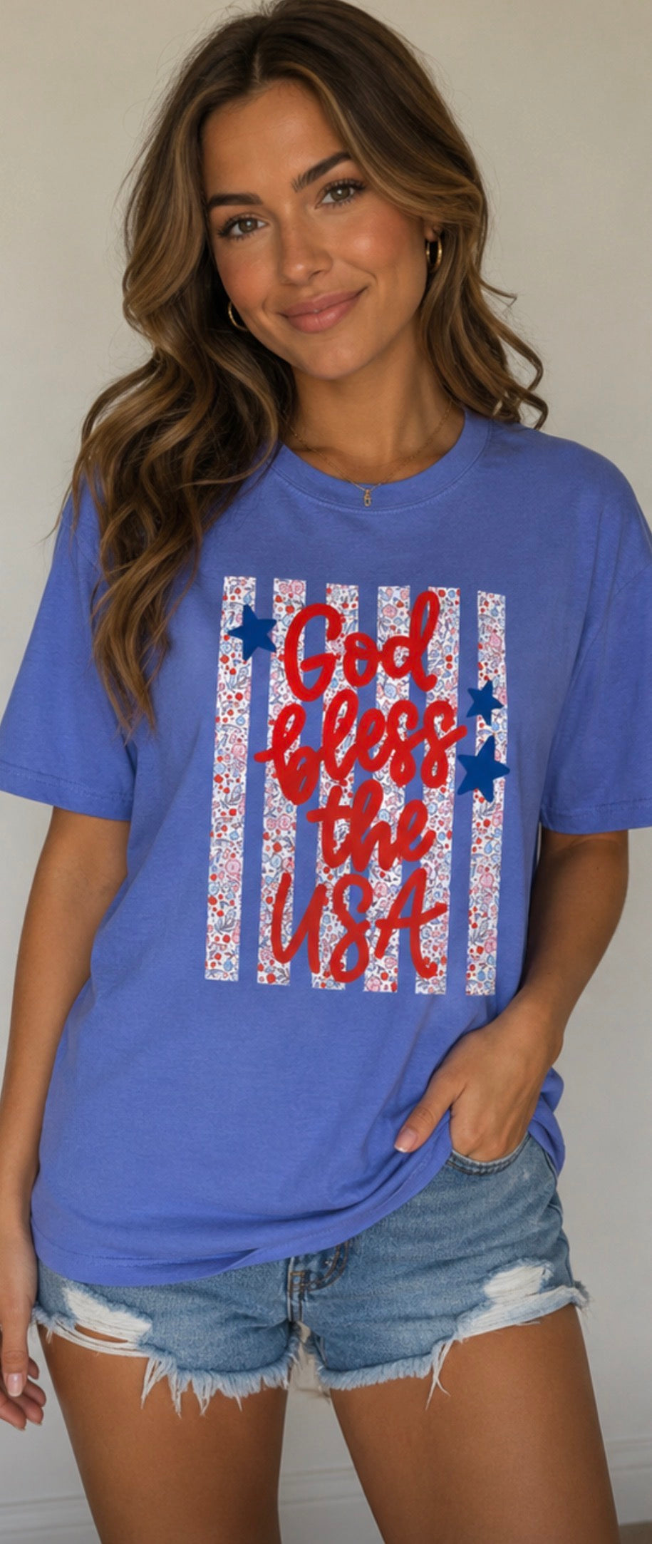 God Bless the USA Comfort Colors Tee