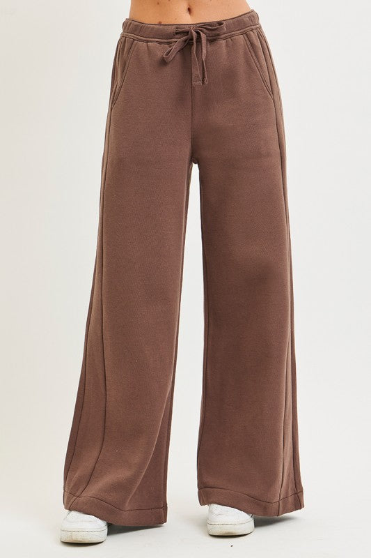 Risen Brown Wide Leg Pants