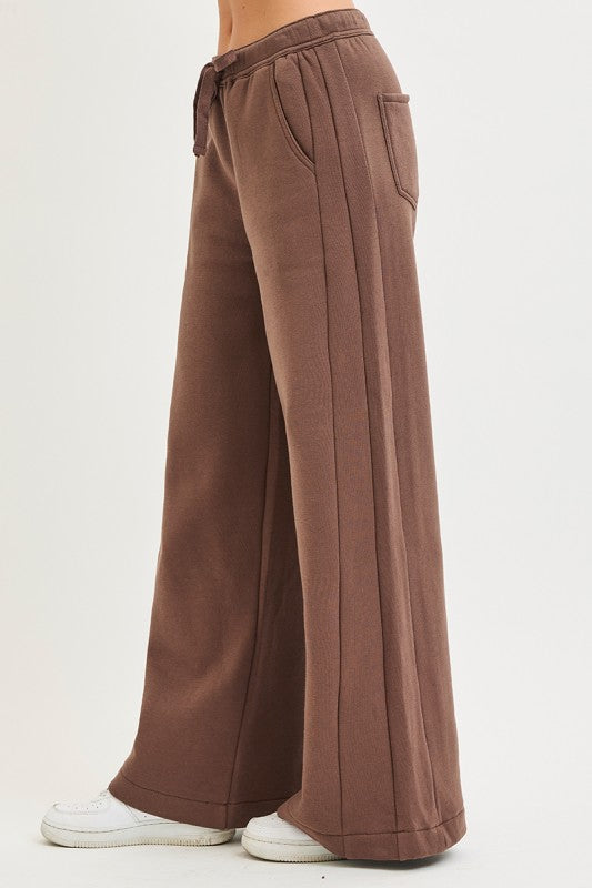 Risen Brown Wide Leg Pants