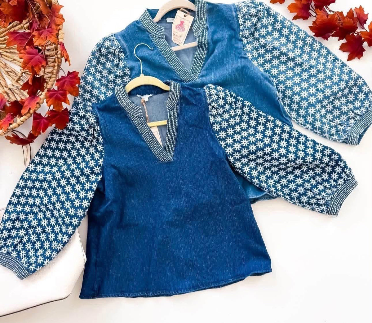 Easel Denim Top
