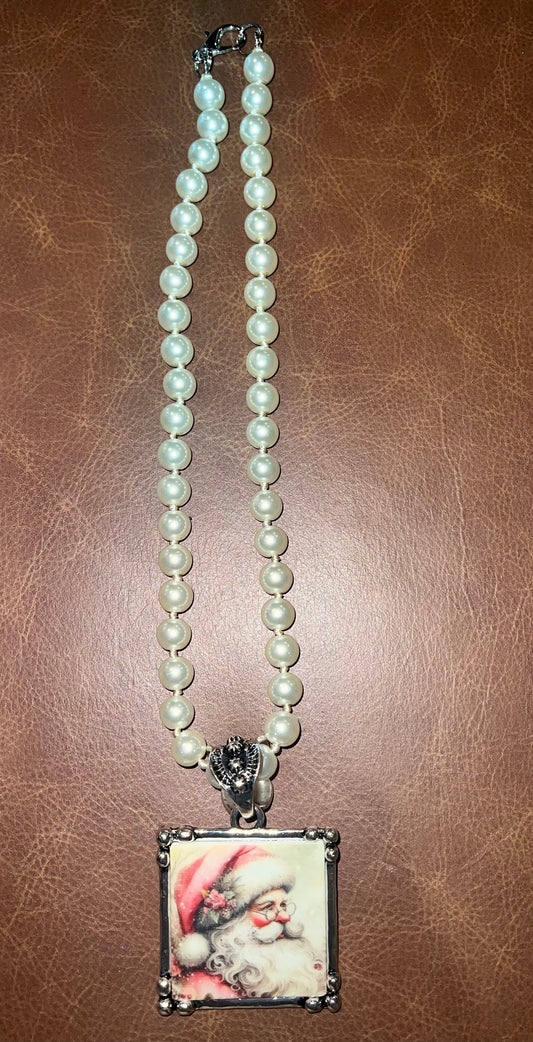 Pearl Santa Necklace