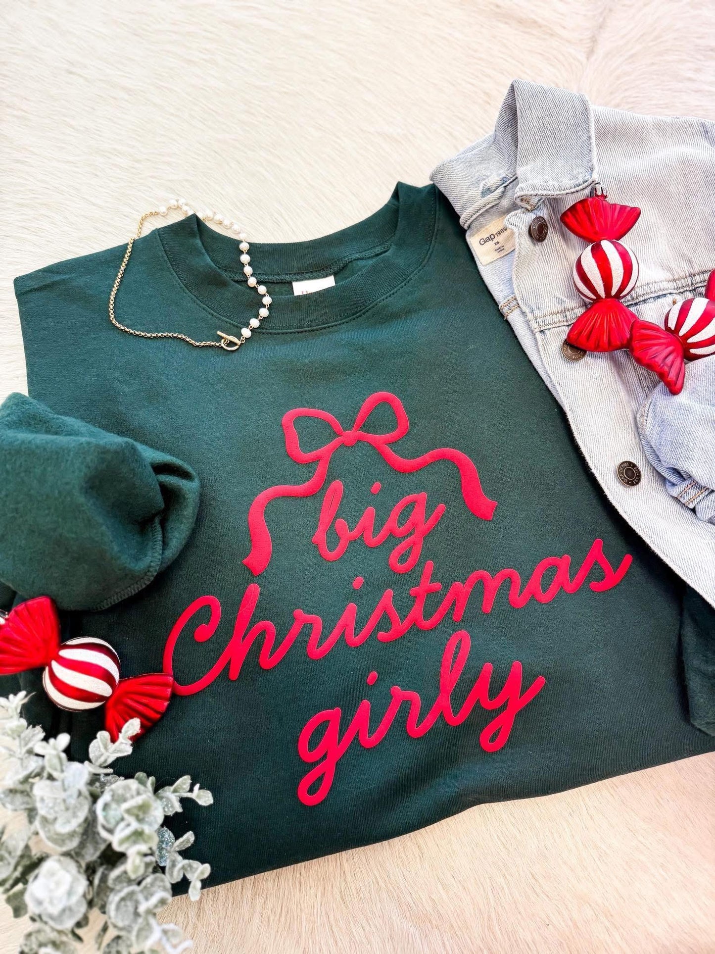 Big Christmas Girly Puff Sweatshirt