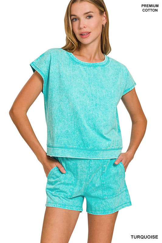Turquoise Acid Wash Set