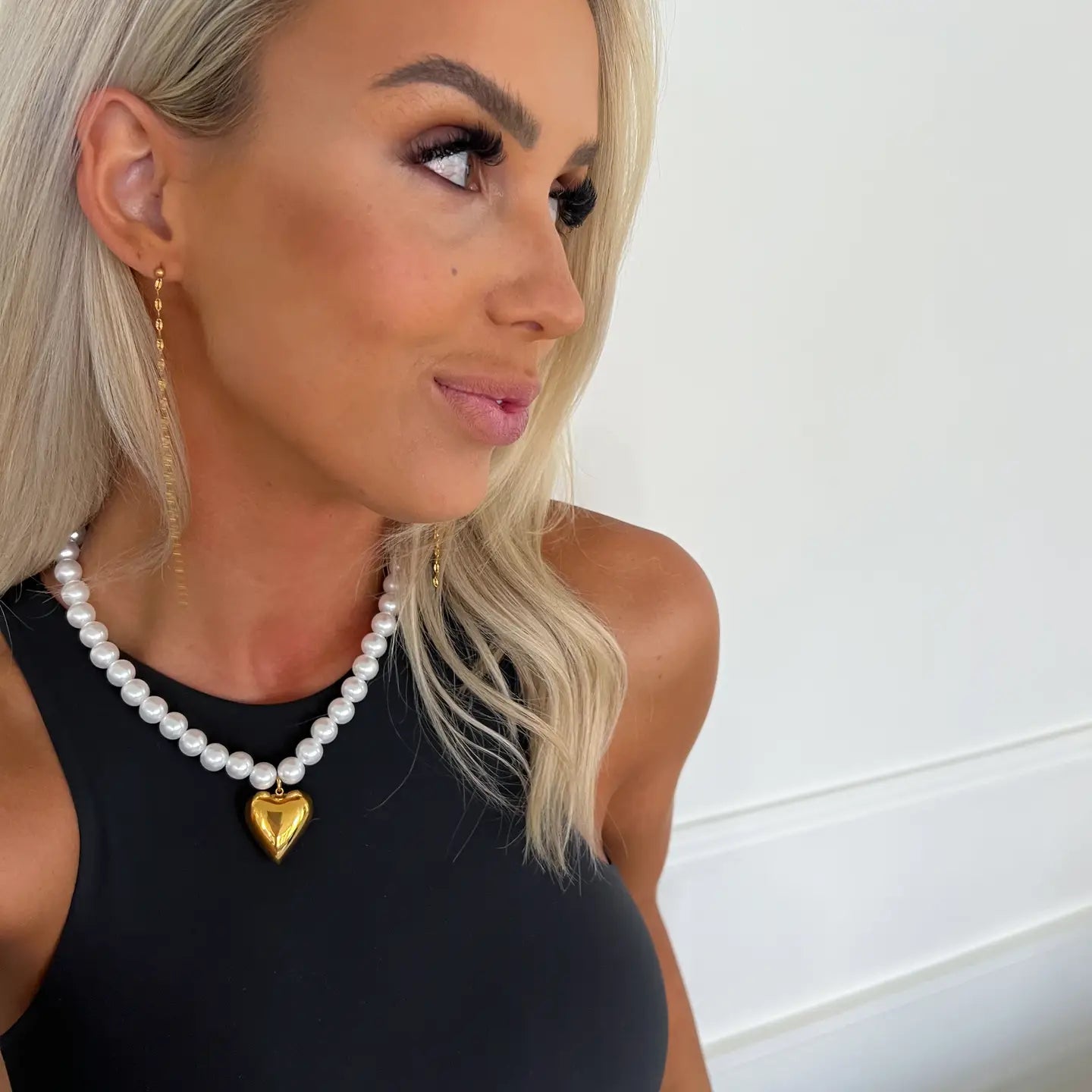 Pearl and Heart Necklace