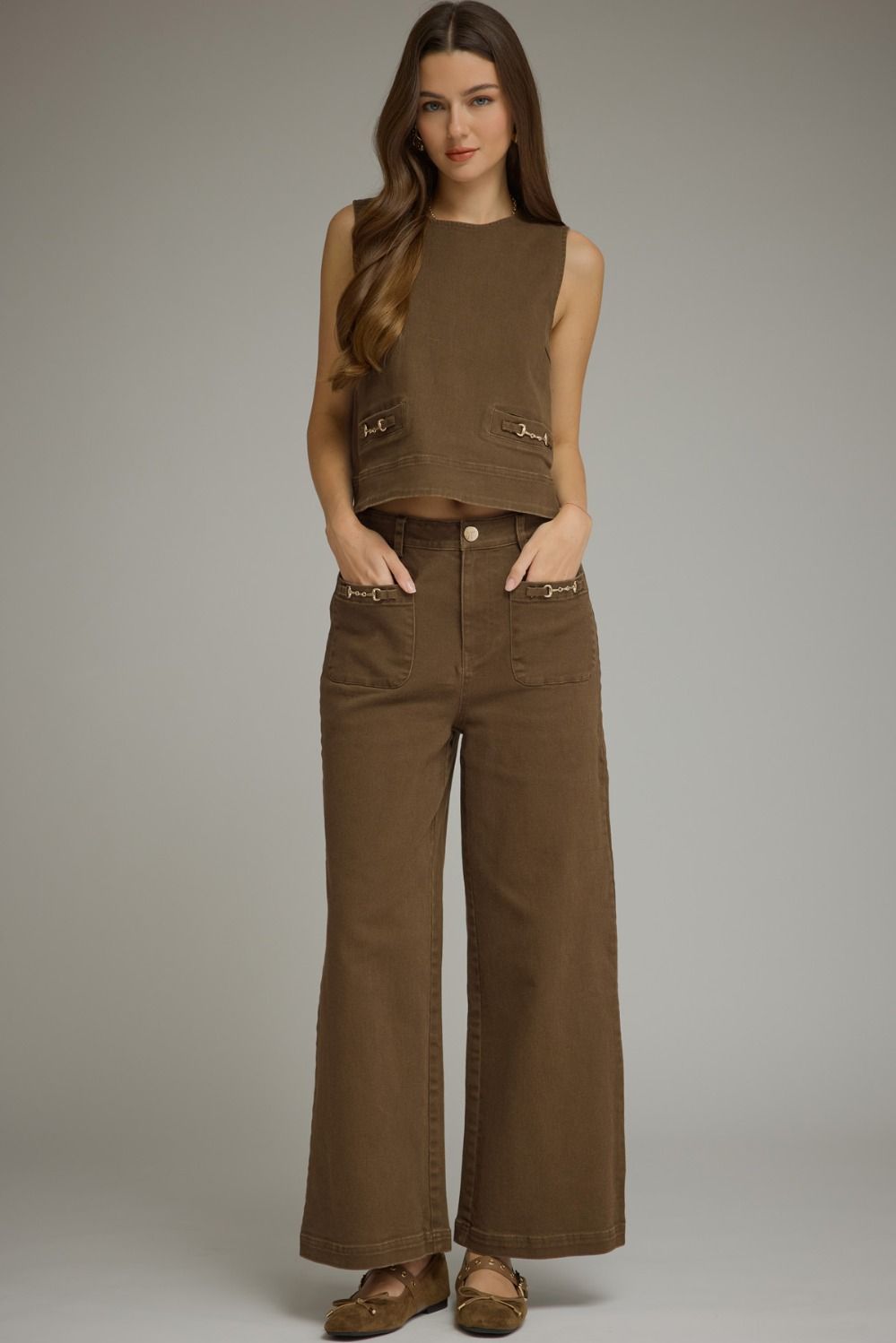 Entro Brown Denim Pants