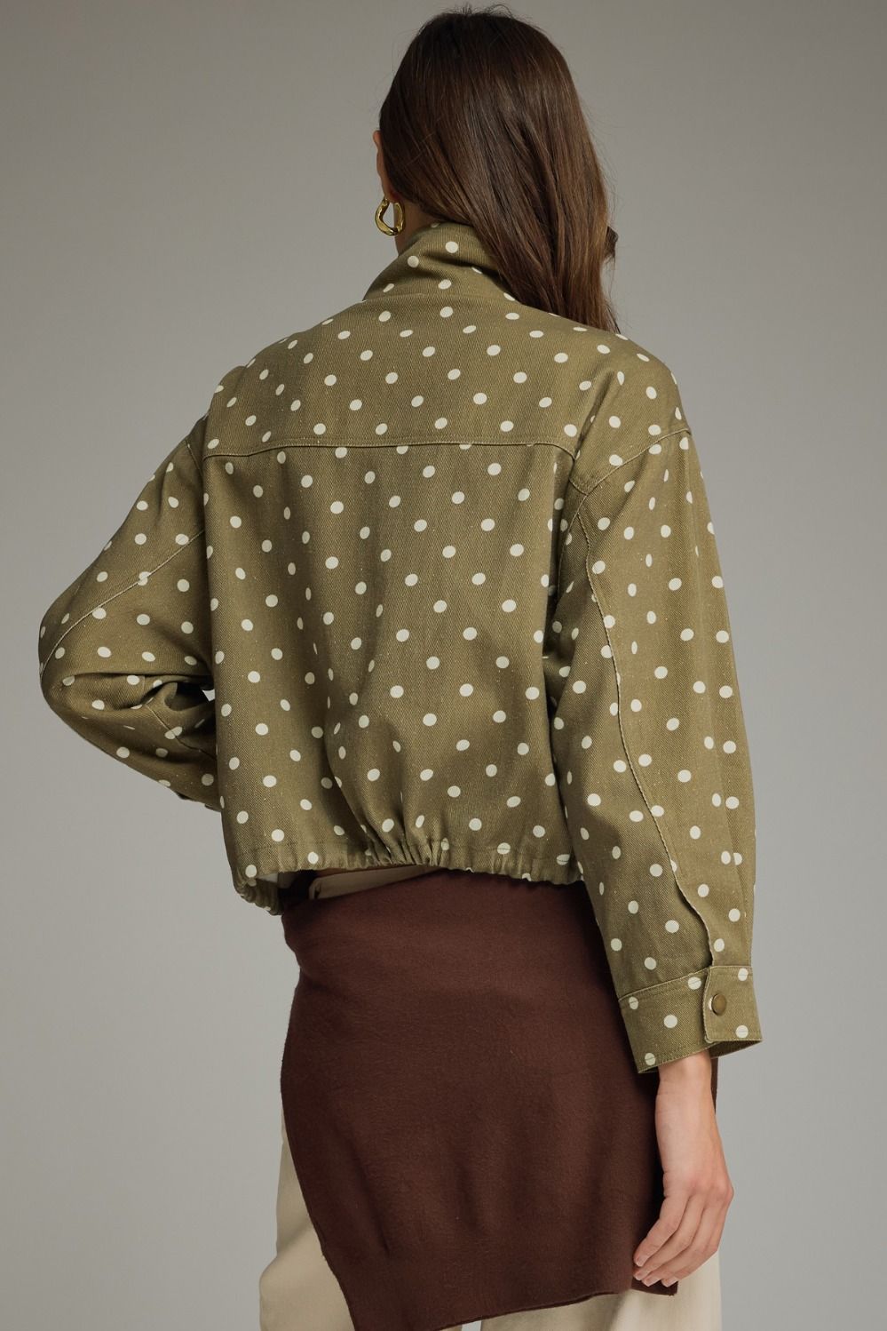 Entro Olive Polka Dot Jacket