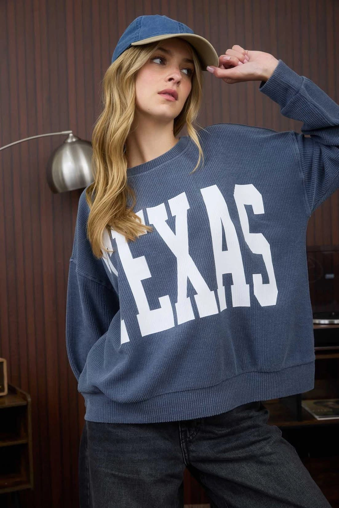 Texas Long Sleeve Knit Top