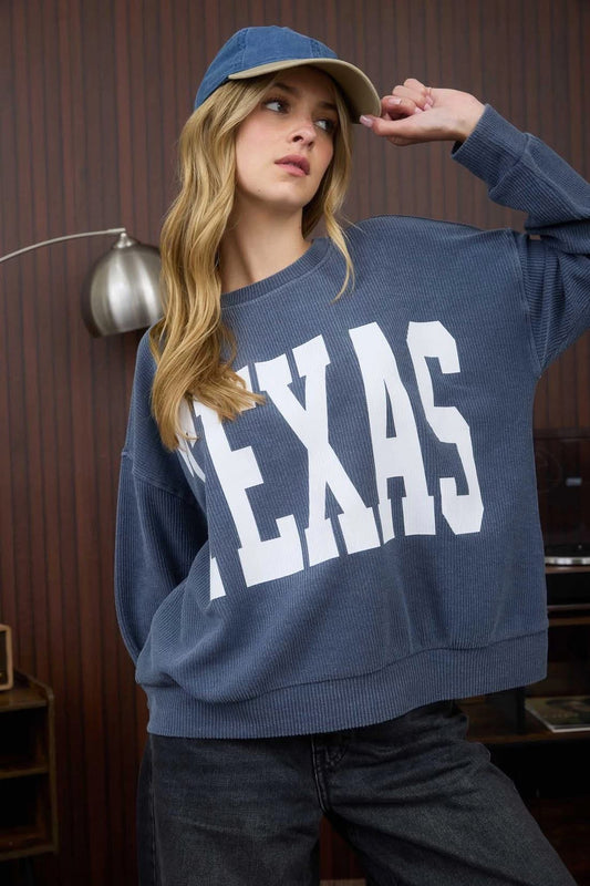 Texas Long Sleeve Knit Top