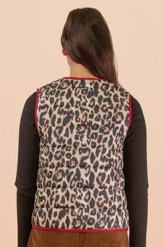 Red and Leopard Vest
