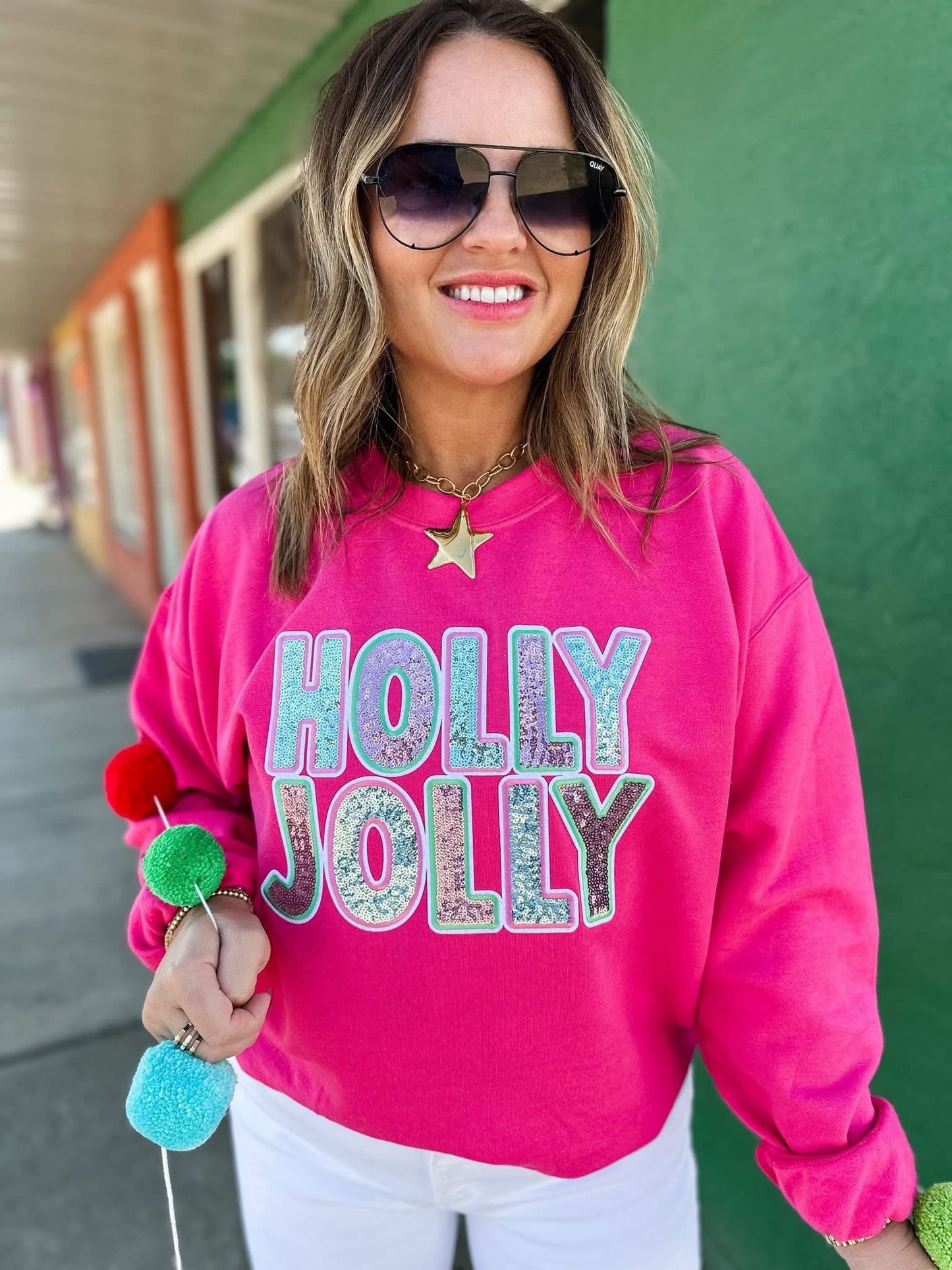 Holly Jolly Sequined Top