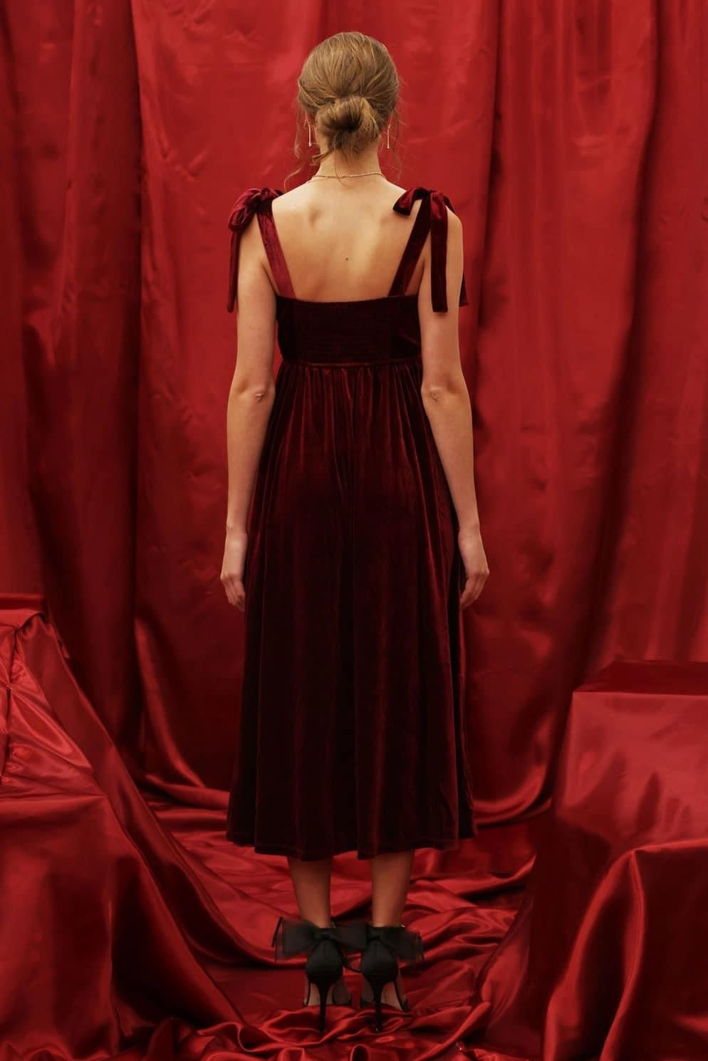 Velvet Midi Dress (lined)