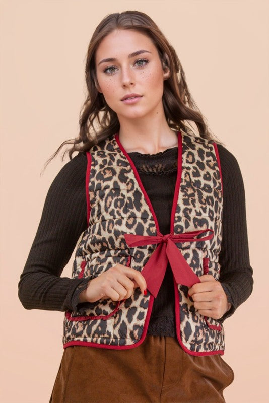 Red and Leopard Vest