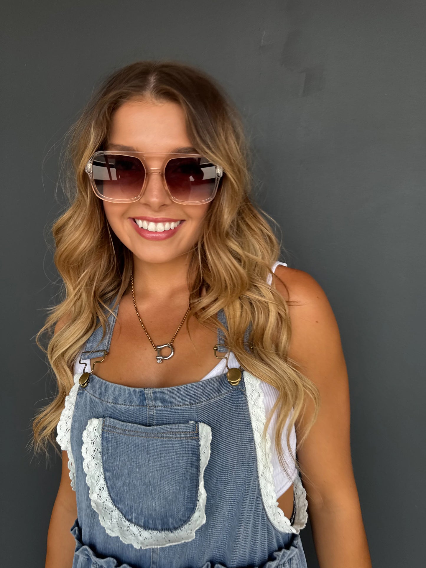 Blakeley Boho and Lace Denim Overalls