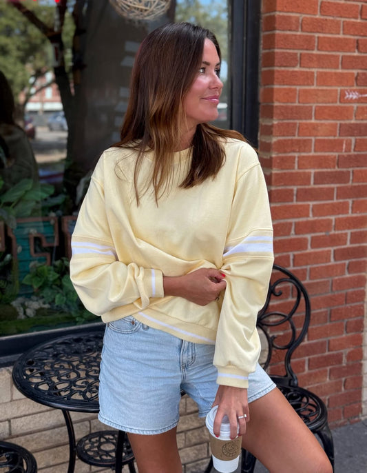 Yellow Butter Lightweight Sweatshirt