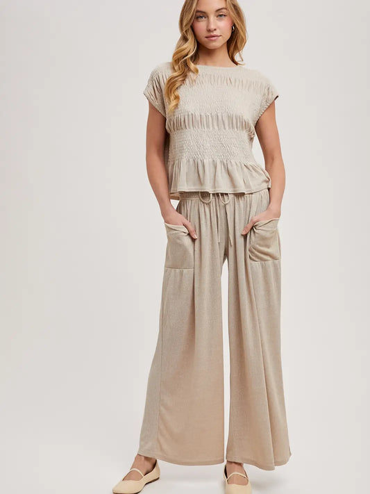 Blue Ivy Cream Pant Set