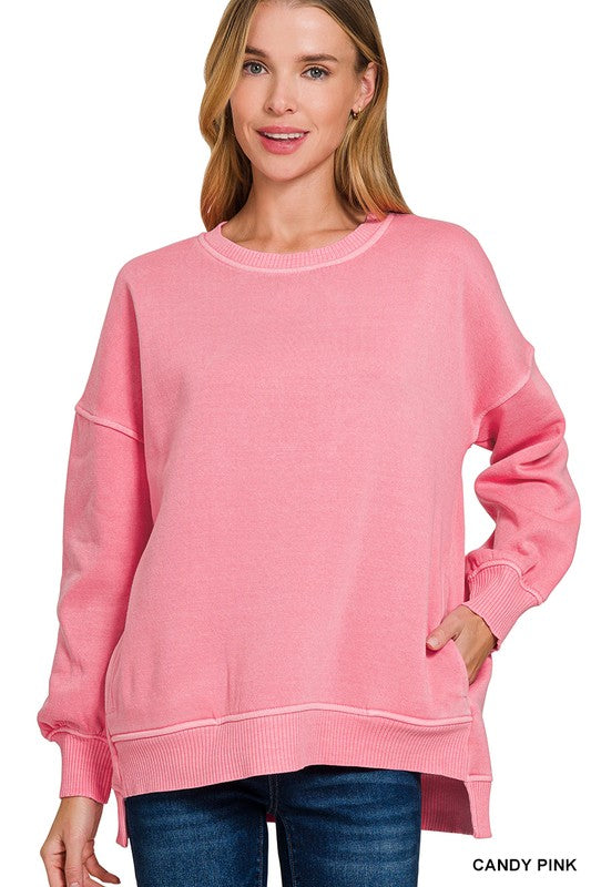 Zenana Candy Pink Soft Pullover