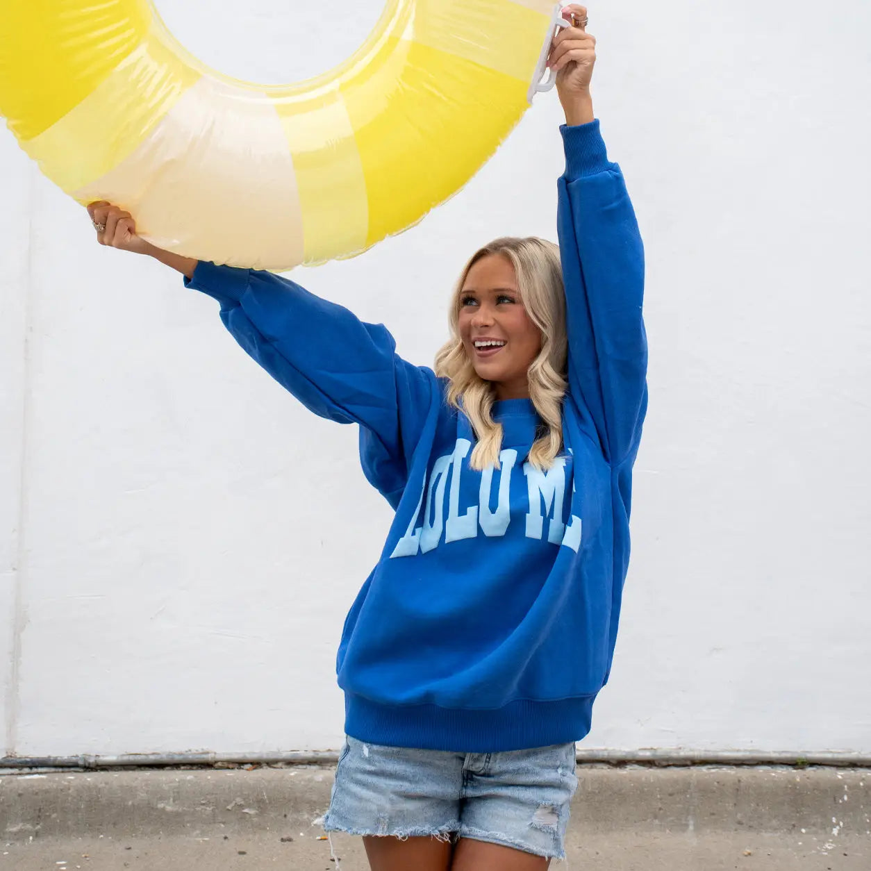 Lulu Mac Royal/Light Blue Puff Pullover