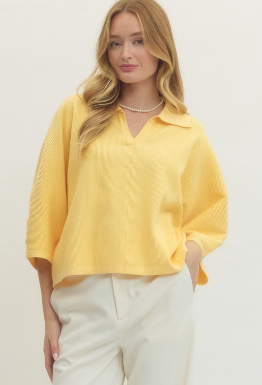 Entro Butter V-Neck Top