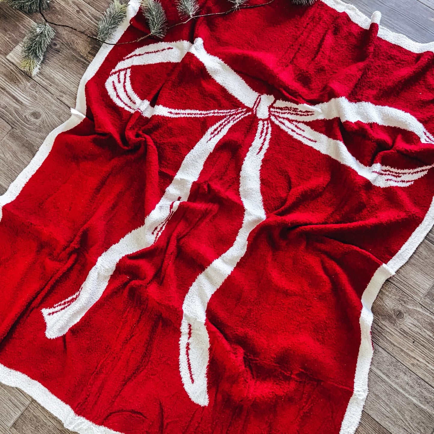 Red Bow Blanket 50”x60”