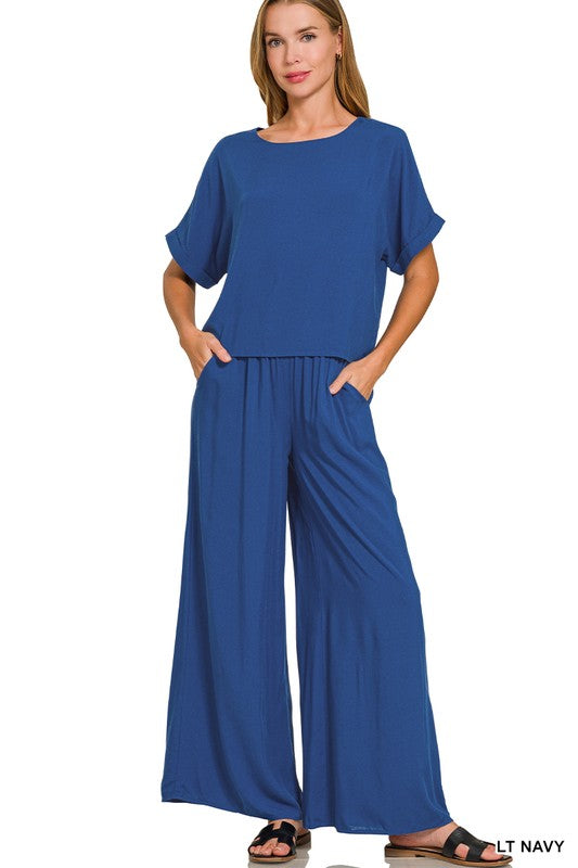 Blue Airflow Pant Set