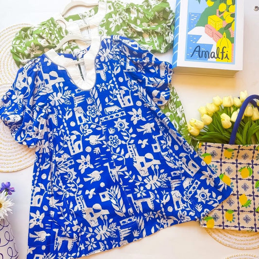 Umgee Blue and White Dress