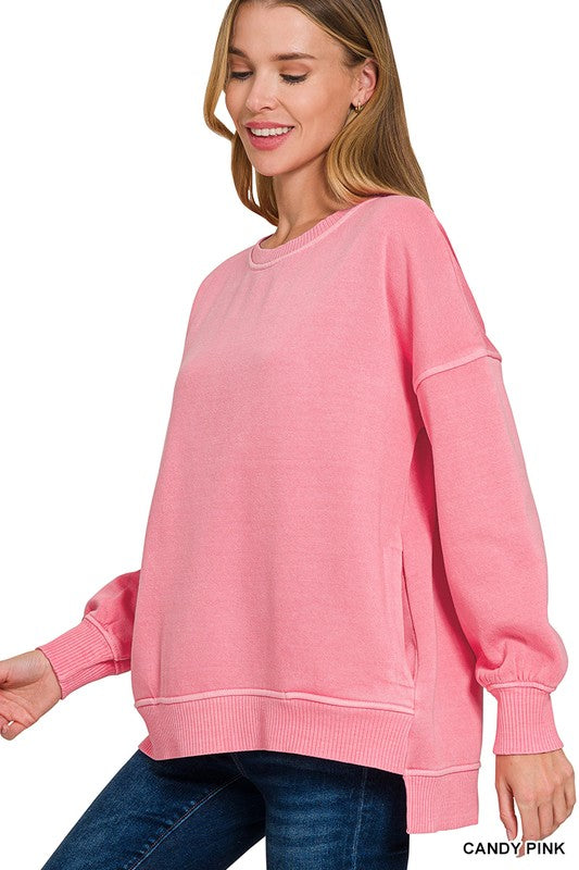 Zenana Candy Pink Soft Pullover