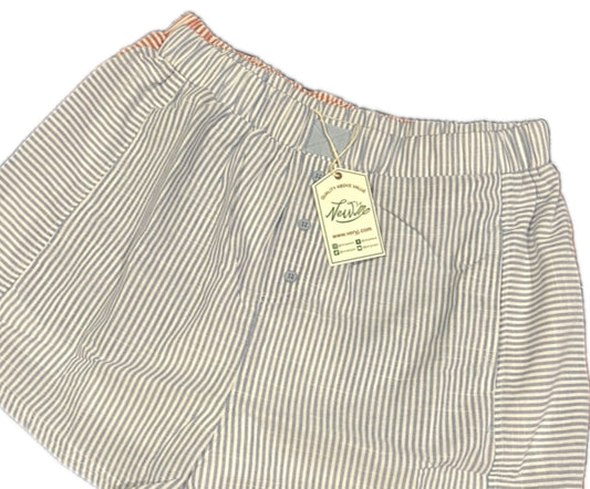 Baby Blue Striped Boxer Shorts