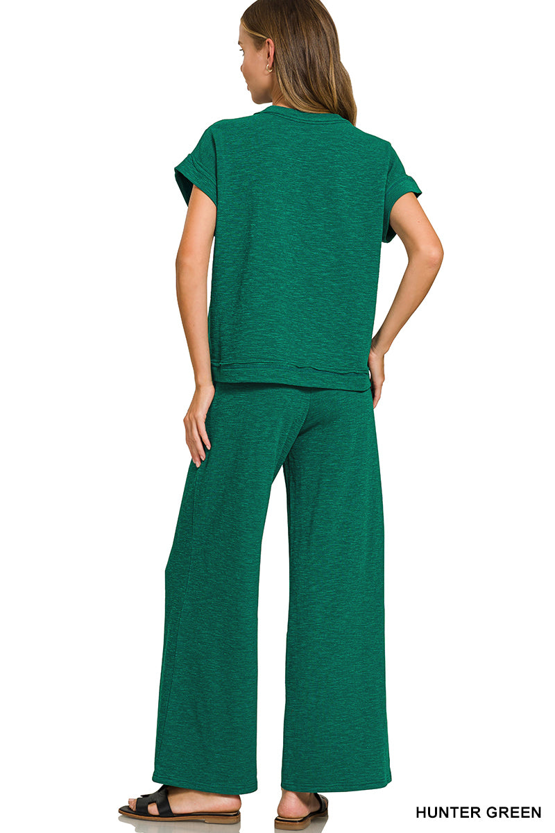 Zenana Hunter Green Pant Set
