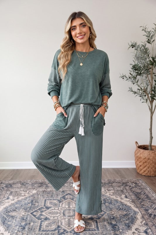 Green Pant Set