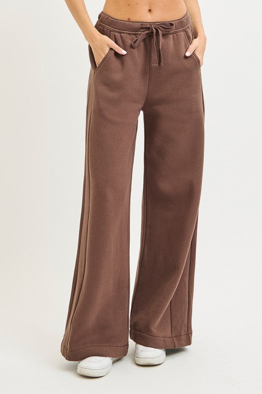 Risen Brown Wide Leg Pants
