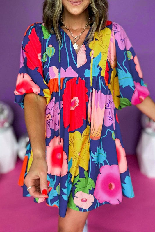 Blue Floral Dress