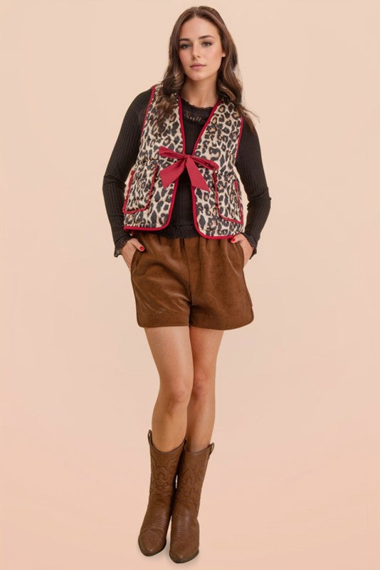 Red and Leopard Vest