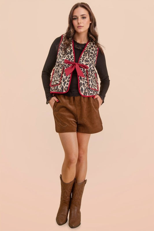Red and Leopard Vest