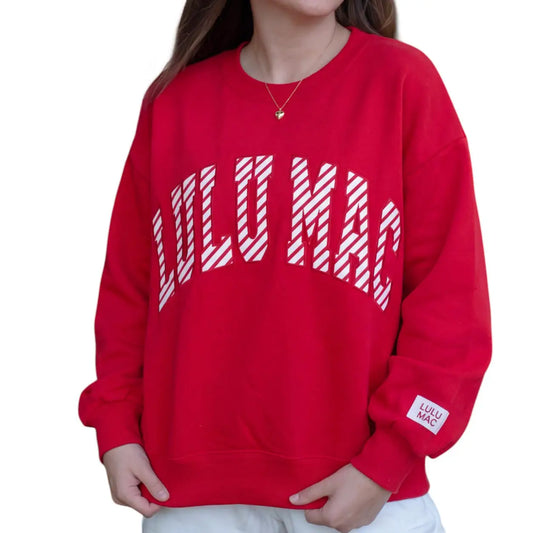 Preorder: Lulu Mac Red Candy Cane Striped Top